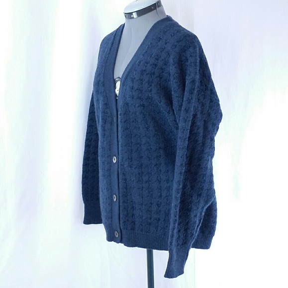 Nautica Women's Wool Button Front Cardigan Navy - Picture 2 of 6